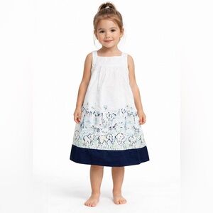Gymboree Safari White and Blue Casual Kids Dress•animal print zoo safari theme3T